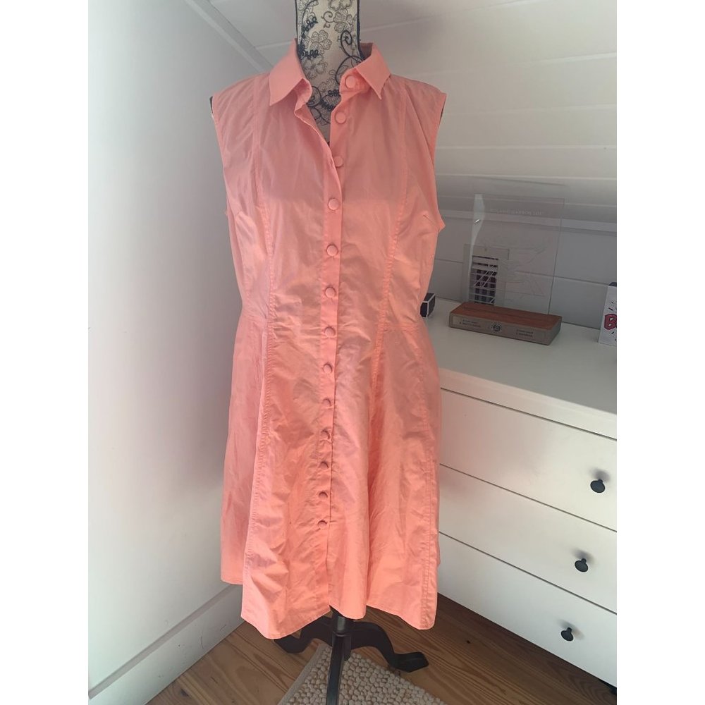 ESHAKTI Coral Button Down Sz L/XL